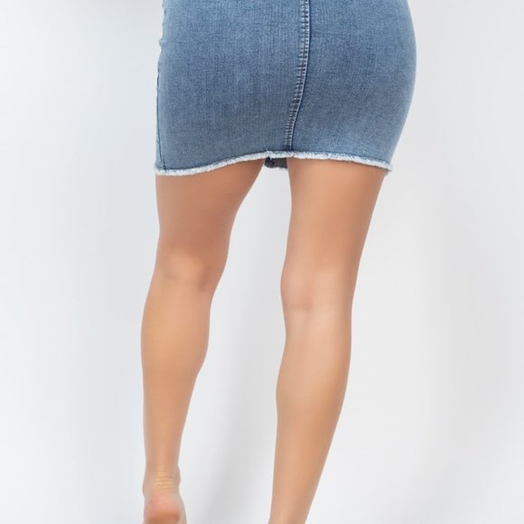 Alani Denim Skirt Set - Picture 3 of 7